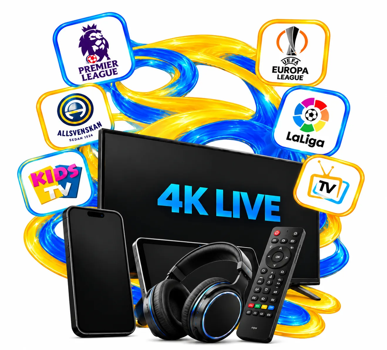 IPTV-leverantör med 4K-streaming och stöd för flera enheter