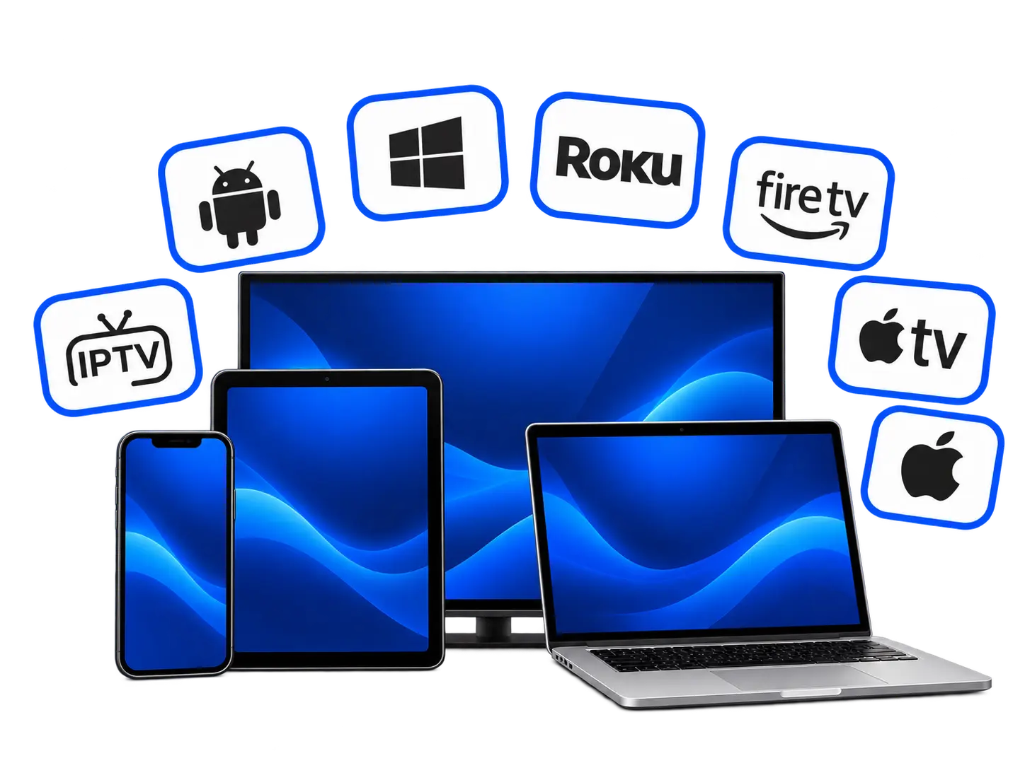 IPTV på Smart TV, Fire TV, Apple TV, Android och Windows