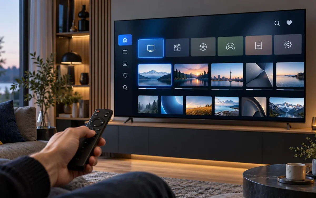 Samsung IPTV App på Samsung Smart TV med fjärrkontroll