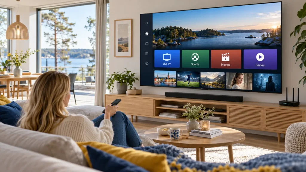Stabil IPTV leverantör i Sverige med jämn streaming