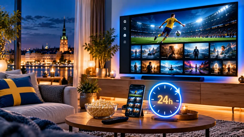 Gratis IPTV-test i 1 dag på Smart TV i Sverige