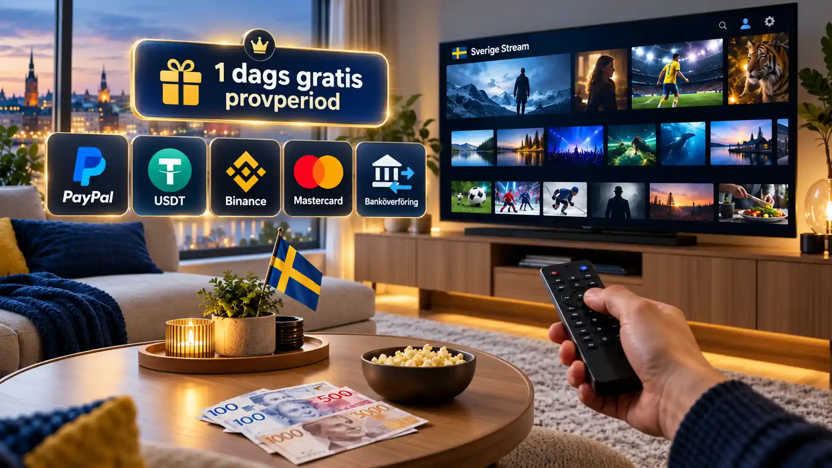 IPTV betalning med gratis provperiod, WhatsApp och flera betalningsalternativ